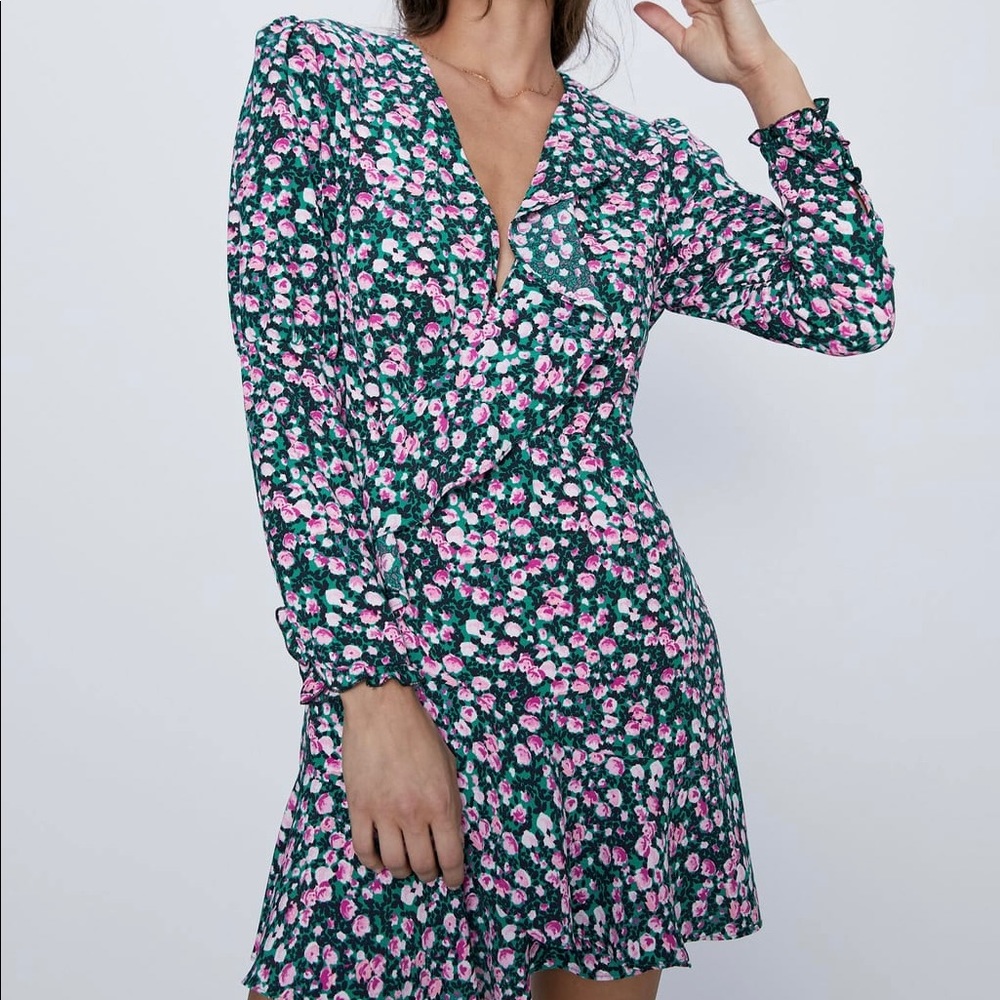 🌸Zara Floral Wrap Dress